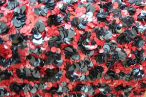NEW DOLCE & GABBANA  ANIMAL PRINT BLACK/RED SEQUIN SILK SKIRT 6