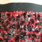 NEW DOLCE & GABBANA ANIMAL PRINT BLACK/RED SEQUIN SILK SKIRT 6