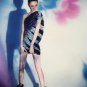 $2.7K EMILIO PUCCI SEQUIN MULTI COLOR SILK ONE SHOULDER COCKTAIL DRESS 6