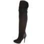 NEW ELEGANT SEXY BETSEY JOHNSON NIOBE BLACK SUEDE THIGH HIGH BOOT 5.5