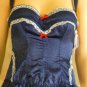 NEW WITH TAGS BLUSH BUSTIER POLCA DOT BLUE CORSET M