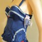 NEW WITH TAGS BLUSH BUSTIER POLCA DOT BLUE CORSET M