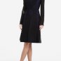 NEW BCBG MAXAZRIA CHARLOTTE BLACK PURPLE LACE PINTUCKED CHIFFON DRESS