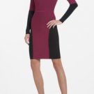 NEW BCBG MAXAZRIA DEEP PORT COMBO ARIANA COLOR BLOCKED BANDAGE POWER DRESS XS