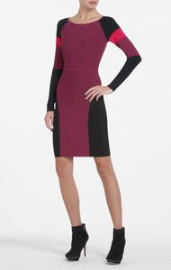 NEW BCBG MAXAZRIA DEEP PORT COMBO ARIANA COLOR BLOCKED BANDAGE POWER DRESS XS