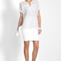 NWT BCBG MAXAZRIA TEXTURED WHITE PANEL POWER SKIRT XS