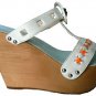 $680 NEW AUTH VERSACE MEDUSA OPEN TOE PLATFORM WEDGE SANDAL SZ 10