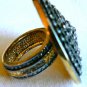 NEW BCBG MAXAZRIA OVERSIZED PAVE DISK RHINESTONE RING 6