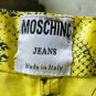 Moschino Snake Print Yellow Straight Leg Jeans Pants 4