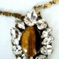 NEW ANTON HEUNIS "GRACE KELLY" FLORAL BRAZILIAN AGATE SWAROVSKI CRYSTAL PENDANT