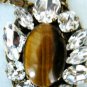 NEW ANTON HEUNIS "GRACE KELLY" FLORAL BRAZILIAN AGATE SWAROVSKI CRYSTAL PENDANT