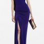 NEW BCBG MAX AZRIA FRAN ASYMMETRICAL EVENING PERSIAN BLUE OPEN BACK DRESS GOWN XS