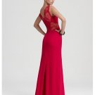 NEW BCBG MAXAZRIA KAREY FULL LENGTH LACE DETAIL TURKISH PINK GOWN DRESS 8 WQR6Q30
