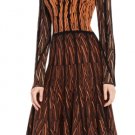 NEW BCBG MAX AZRIA KAYLA CHEVRON JACQUARD DRESS NQU6T798 SZ M