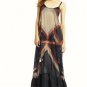 NWT BCBG MAXAZRIA RUNWAY HAZELNUT CHANTELLE MAXI COLOR BLOCK DRESS EUI6Q349 XXS
