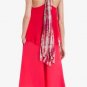 NEW BCBG MAXAZRIA RUNWAY ANNELIEN SILK PINK CRIMSON JUMPSUIT ROMPER XS
