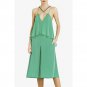NEW BCBG MAXAZRIA RUNWAY ANNELIEN SILK GREEN OPEN JUMPSUIT ROMPER S