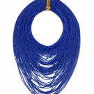 NEW BCBG MAX AZRIA BLUE SEED-BEAD NECKLACE