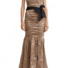 NEW ELEGANT BCBG MAXAZRIA  TANA METAL TAFFETA EVENING GOWN SZ 6