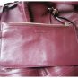 1.4K AUTH NWT NINA RICCI LIANE TIERED LARGE DUFFEL BURGUNDY LEATHER SHOULDER BAG