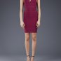 $1.4K AUTH NWT HERVE LEGER IRIDESSA SIGNATURE BANDAGE DARK MAROON DRESS SZ M
