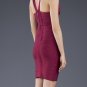 $1.4K AUTH NWT HERVE LEGER IRIDESSA SIGNATURE BANDAGE DARK MAROON DRESS SZ M