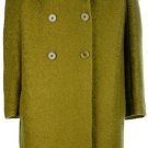 $1.3K AUTH NWT CARVEN LIME GREEN MOHAIR DOUBLE BREASTED OVERSIZED PEA COAT FR42