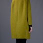 $1.3K AUTH NWT CARVEN LIME GREEN MOHAIR DOUBLE BREASTED OVERSIZED PEA COAT FR42