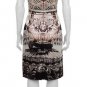 $2.8K MARY KATRANTZOU EBONY SCROLL PRINT SILK DRESS FW'12 UK10 US 6