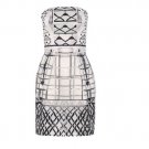 $1.8K MARY KATRANTZOU STARBRIGHT BUSTIER PRINT JACQUARD DRESS FW'12 UK12 US8