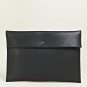 AUTH NWT RICK OWENS LARGE BLACK LEATHER LAPTOP MAC CASE CLUTCH HANDBAG