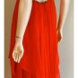 NWT BCBG MAXAZRIA TRUE RED WITH JEWEL APPLIQUE CHIFFON DRESS 2, 6, 8
