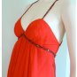 NWT BCBG MAXAZRIA TRUE RED WITH JEWEL APPLIQUE CHIFFON DRESS 2, 6, 8