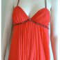 NWT BCBG MAXAZRIA TRUE RED WITH JEWEL APPLIQUE CHIFFON DRESS 2, 6, 8