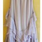 3.7K EMILIO PUCCI LIGHT LILAC SILK FULL LENGTH RUFFLE BUSTIER DRESS 6
