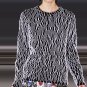 $2.7K NWT CHRISTOPHER KANE NAVY BLUE CASHMERE JUMPER WHITE PIPING EMBROIDERY S