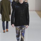 AUTH DRIES VAN NOTEN BLACK CABLE KNIT CHUNKY RUNWAY FW'13 SWEATER