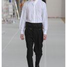 AUTH DRIES VAN NOTEN RUNWAY TWO TONE BLACK/WHITE SHIRT POINTED COLLAR EU52 US L