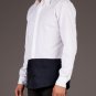 AUTH DRIES VAN NOTEN RUNWAY TWO TONE BLACK/WHITE SHIRT POINTED COLLAR EU52 US L