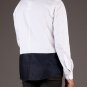 AUTH DRIES VAN NOTEN RUNWAY TWO TONE BLACK/WHITE SHIRT POINTED COLLAR EU52 US L