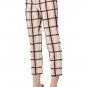 AUTH NWT CHLOE CHLOÉ BEIGE MOHAIR TRIM CHECK CROPPED PANTS TROUSERS FR42/US10