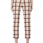 AUTH NWT CHLOE CHLOÉ BEIGE MOHAIR TRIM CHECK CROPPED PANTS TROUSERS FR42/US10