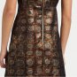 NWT ROCHAS PRINTED SILK WOOL ORGANDY FINISHED DRESS IT42 US 8