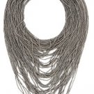 NEW BCBG MAX AZRIA HEMATITE SEED-BEAD NECKLACE