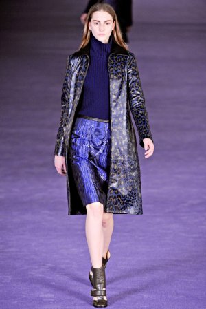 BRAND NEW CHRISTOPHER KANE ANIMAL MOIRE EFFECT PENCIL PURPLE SKIRT UK10 US6
