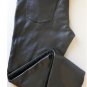 $2.3K AUTH CoSTUME NATIONAL HOMME BLACK LEATHER WITH WOOL SKINNY PANTS IT54 US40