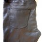 $2.3K AUTH CoSTUME NATIONAL HOMME BLACK LEATHER WITH WOOL SKINNY PANTS IT54 US40