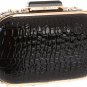 NWT BCBG MAXAZRIA BLACK ALEXA LEATHER STUDDED MINAUDIERE CLUTCH