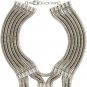 NEW BCBG MAX AZRIA SILVER STATEMENT FUTURA SNAKECHAIN NECKLACE