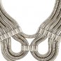 NEW BCBG MAX AZRIA SILVER STATEMENT FUTURA SNAKECHAIN NECKLACE
